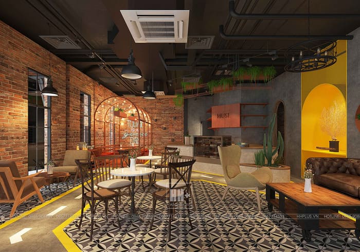 Mẫu thiết kế quán cafe do HH+ Architects thi công