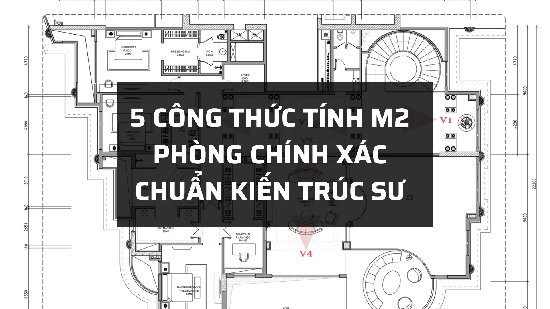 5 công thức tính m2 phòng chính xác chuẩn kiến trúc sư